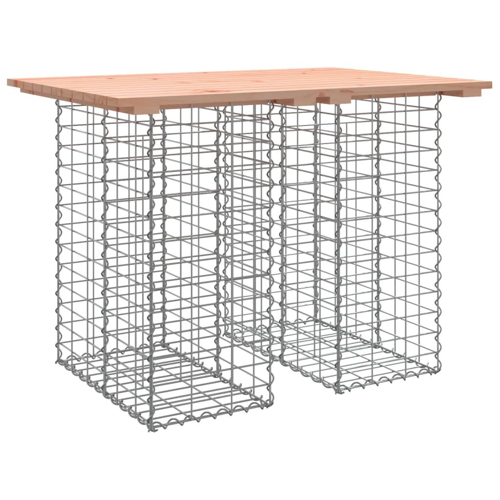 Gartenbank aus Gabionen 100x70x72 cm Massivholz Douglasie - Pazzar.ch