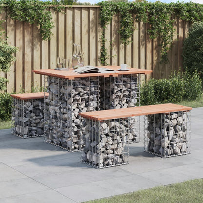 Gartenbank aus Gabionen 100x70x72 cm Massivholz Douglasie - Pazzar.ch
