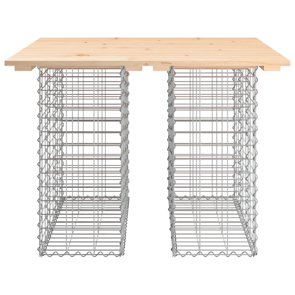 Gartenbank aus Gabionen 100x102x72 cm Massivholz Kiefer - Pazzar.ch