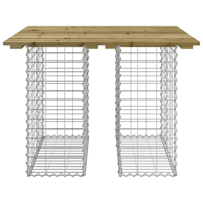 Gartenbank aus Gabionen 100x102x72 cm Kiefernholz Imprägniert - Pazzar.ch
