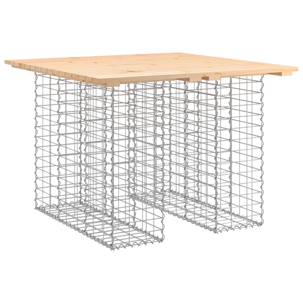 Gartenbank aus Gabionen 100x102x72 cm Massivholz Kiefer - Pazzar.ch