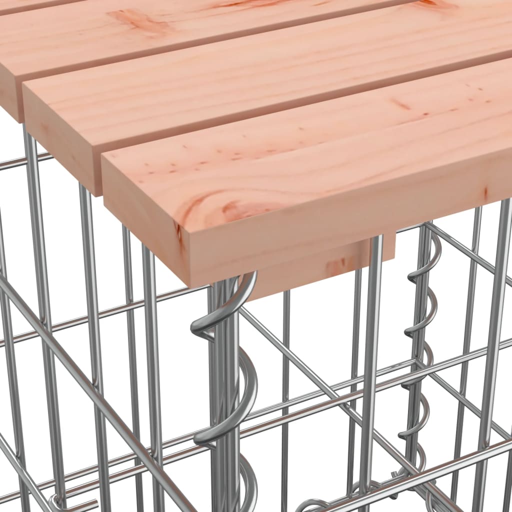 Gartenbank aus Gabionen 100x102x72 cm Massivholz Douglasie - Pazzar.ch