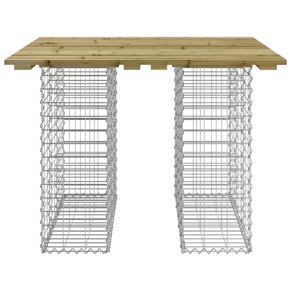 Gartenbank aus Gabionen 100x102x72 cm Kiefernholz Imprägniert - Pazzar.ch