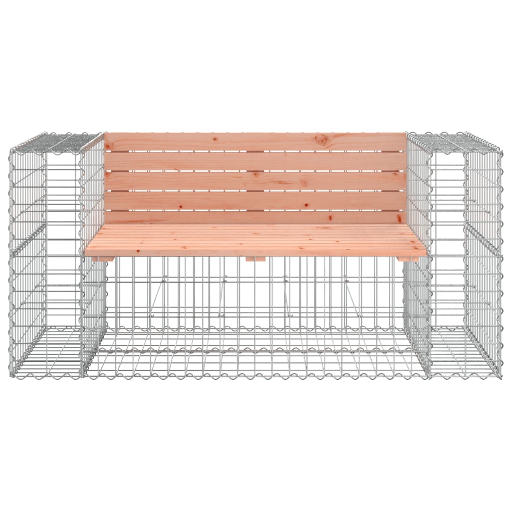 Gartenbank aus Gabionen 143x71x65,5 cm Massivholz Douglasie - Pazzar.ch