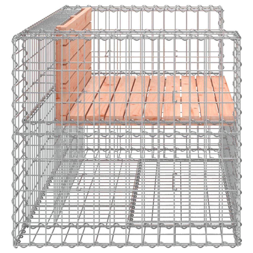 Gartenbank aus Gabionen 143x71x65,5 cm Massivholz Douglasie - Pazzar.ch