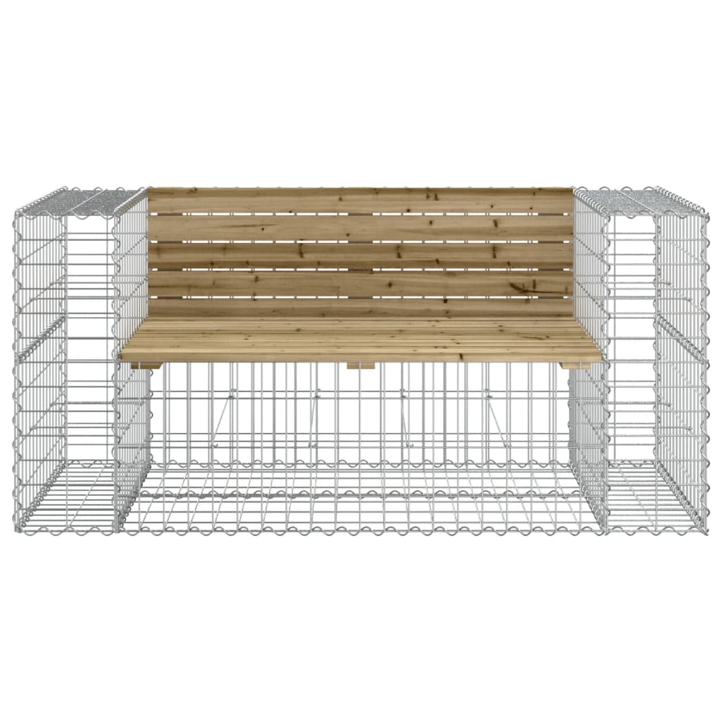 Gartenbank aus Gabionen 143x71x65,5 cm Kiefernholz Imprägniert - Pazzar.ch