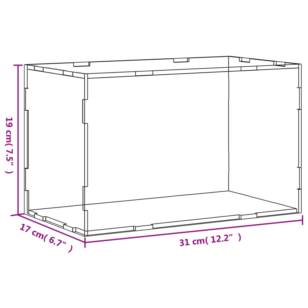 Displaybox Transparent 31x17x19 cm Acryl