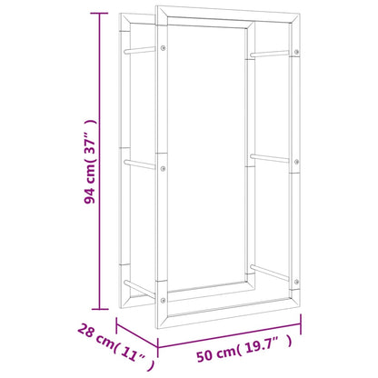 Brennholzregal 50x28x94 cm Edelstahl - Pazzar.ch