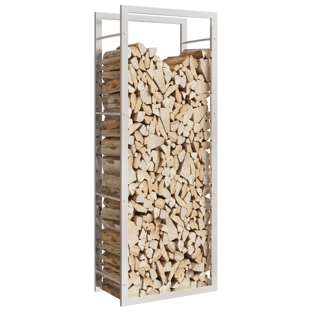 Brennholzregal 50x28x132 cm Edelstahl - Pazzar.ch