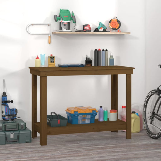 Werkbank Honigbraun 110x50x80 cm Massivholz Kiefer - Pazzar.ch