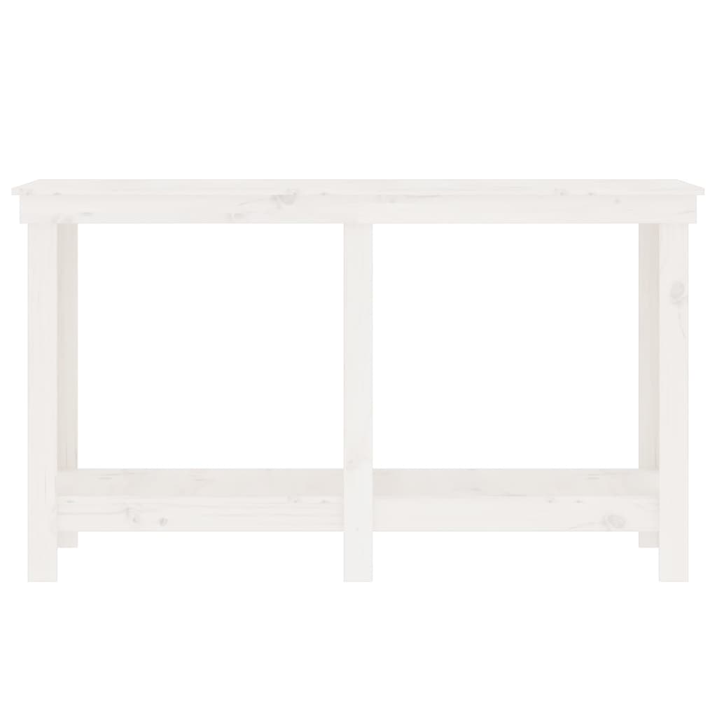 Werkbank Weiß 140x50x80 cm Massivholz Kiefer