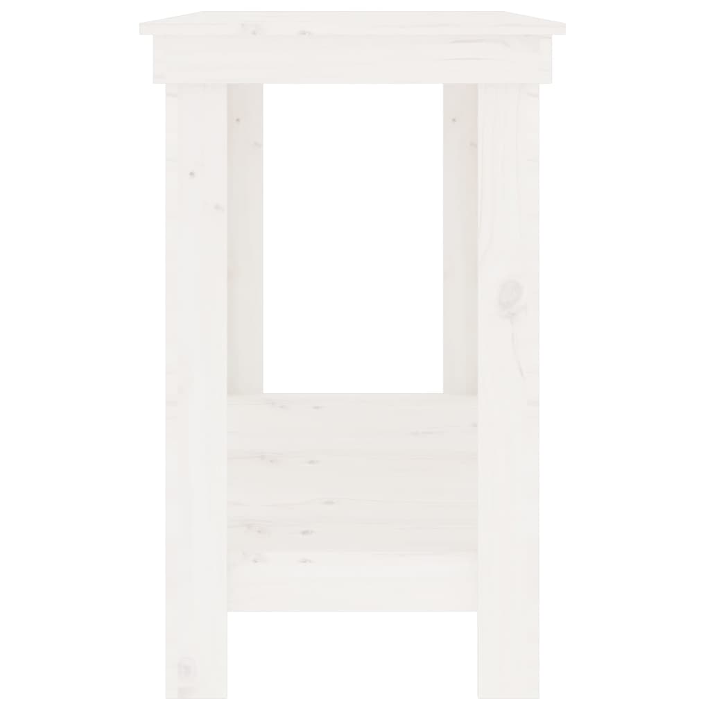 Werkbank Weiß 140x50x80 cm Massivholz Kiefer