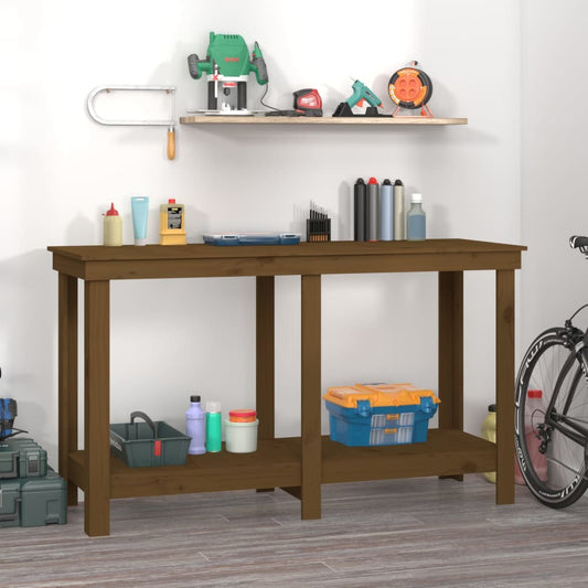 Werkbank Honigbraun 140x50x80 cm Massivholz Kiefer - Pazzar.ch