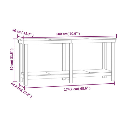 Werkbank Weiß 180x50x80 cm Massivholz Kiefer - Pazzar.ch