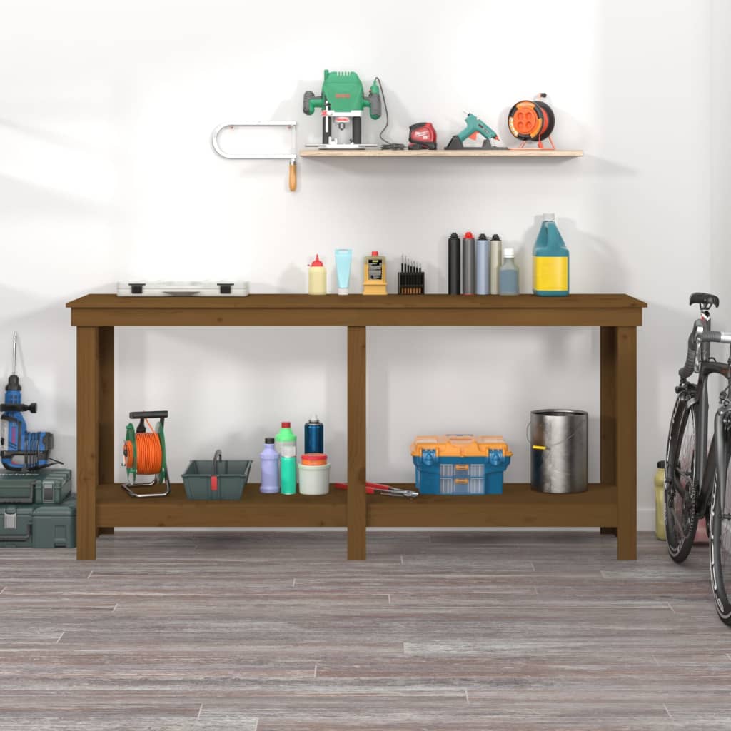 Werkbank Honigbraun 180x50x80 cm Massivholz Kiefer - Pazzar.ch