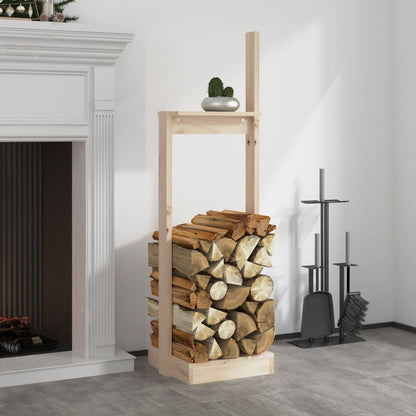 Kaminholzhalter 33,5x30x110 cm Massivholz Kiefer - Pazzar.ch