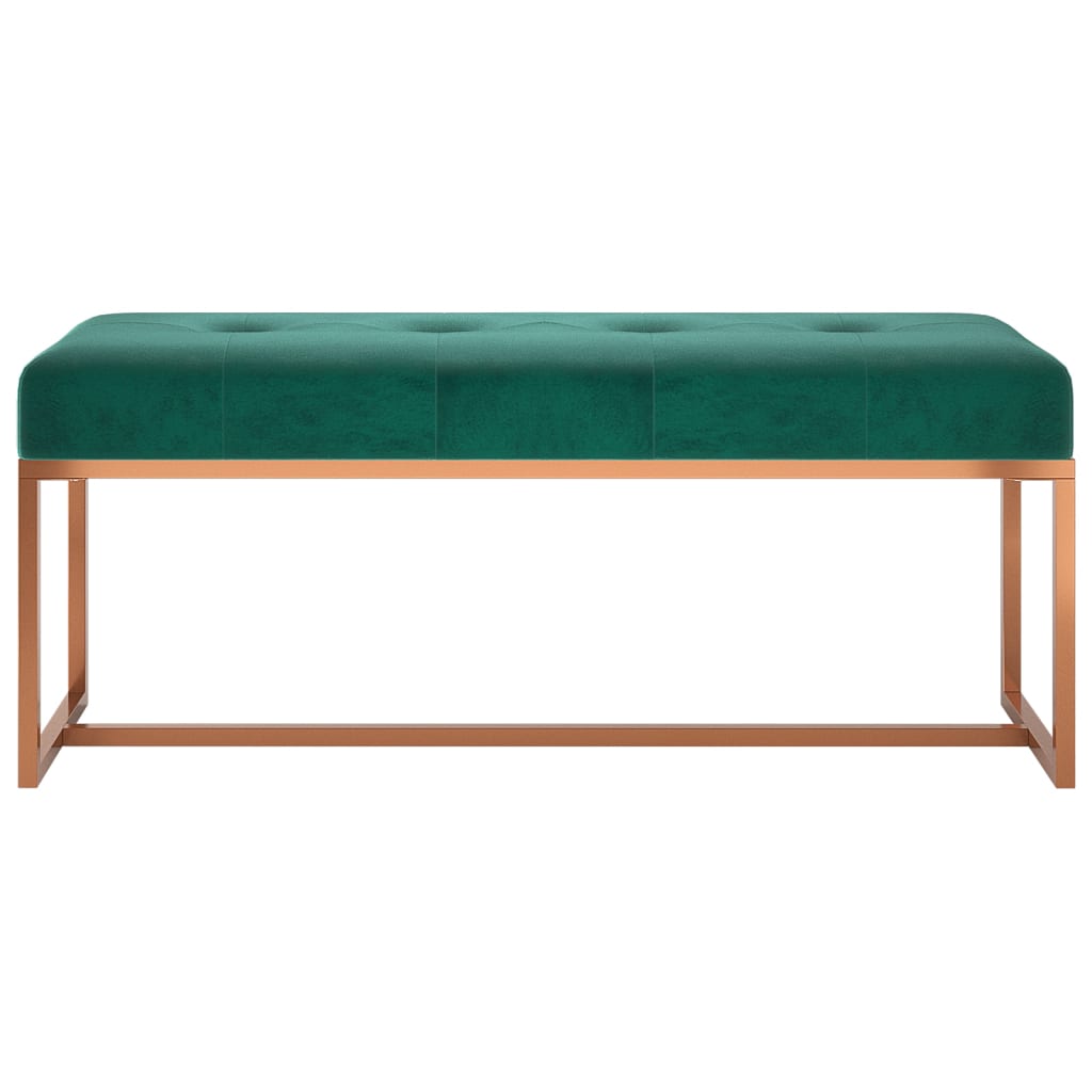 Sitzbank Dunkelgrün 110x36x45 cm Samt - Pazzar.ch