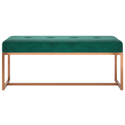 Sitzbank Dunkelgrün 110x36x45 cm Samt - Pazzar.ch