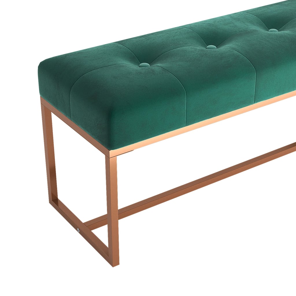 Sitzbank Dunkelgrün 110x36x45 cm Samt - Pazzar.ch