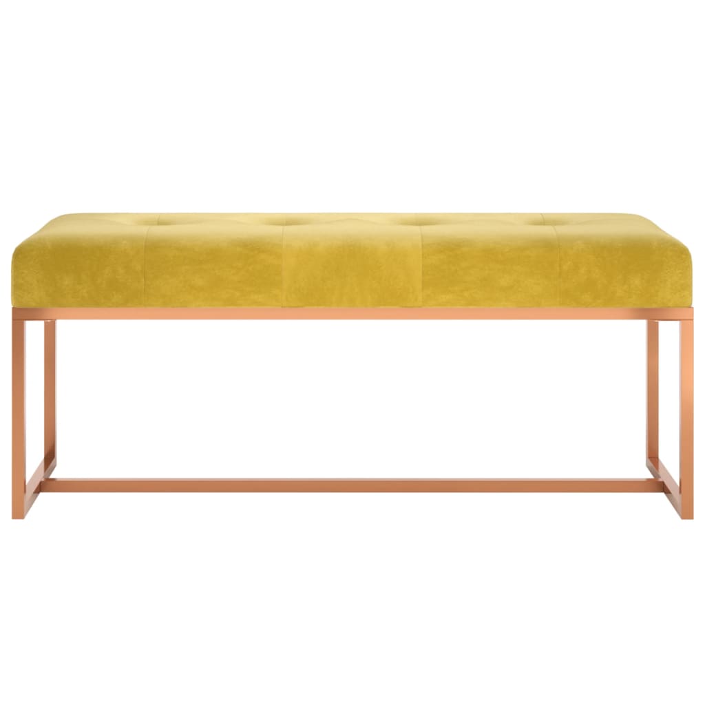 Sitzbank Senfgelb 110x36x45 cm Samt - Pazzar.ch