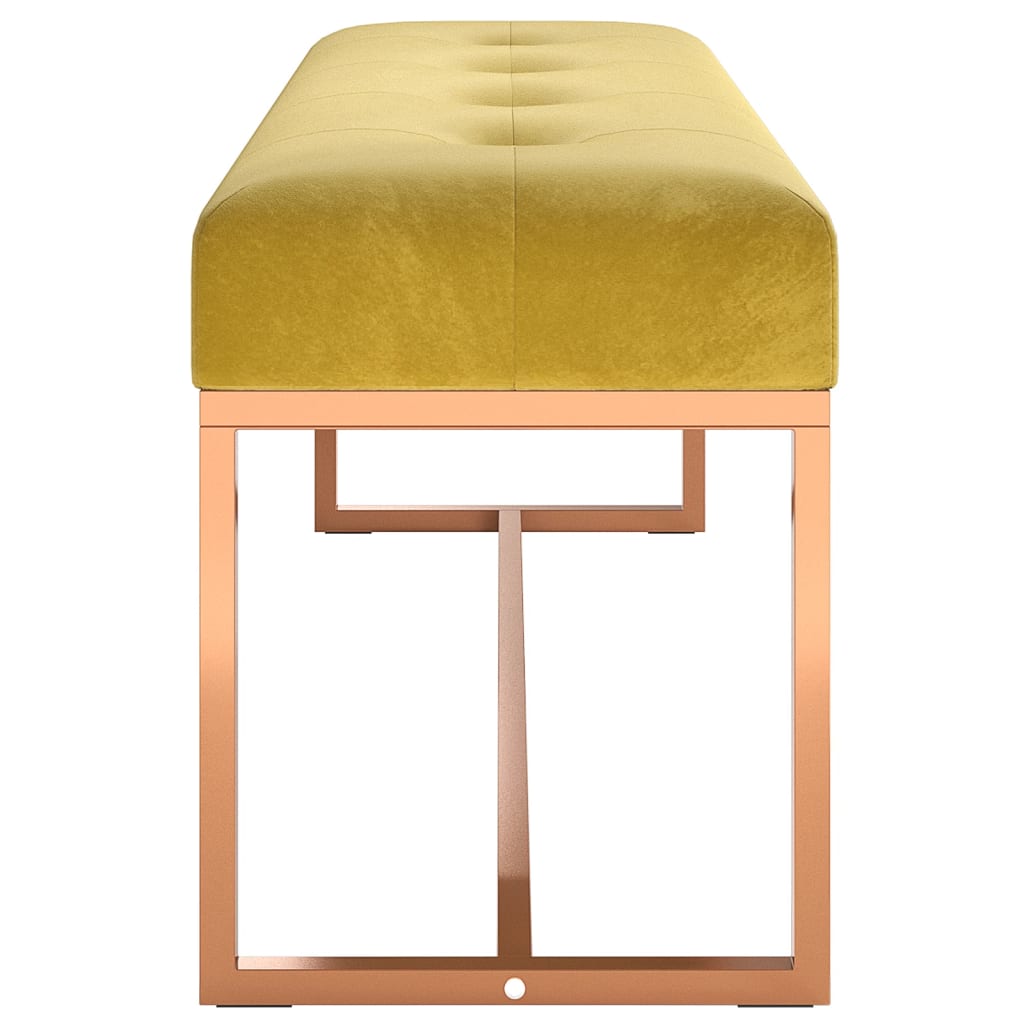 Sitzbank Senfgelb 110x36x45 cm Samt - Pazzar.ch