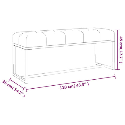 Sitzbank Senfgelb 110x36x45 cm Samt - Pazzar.ch