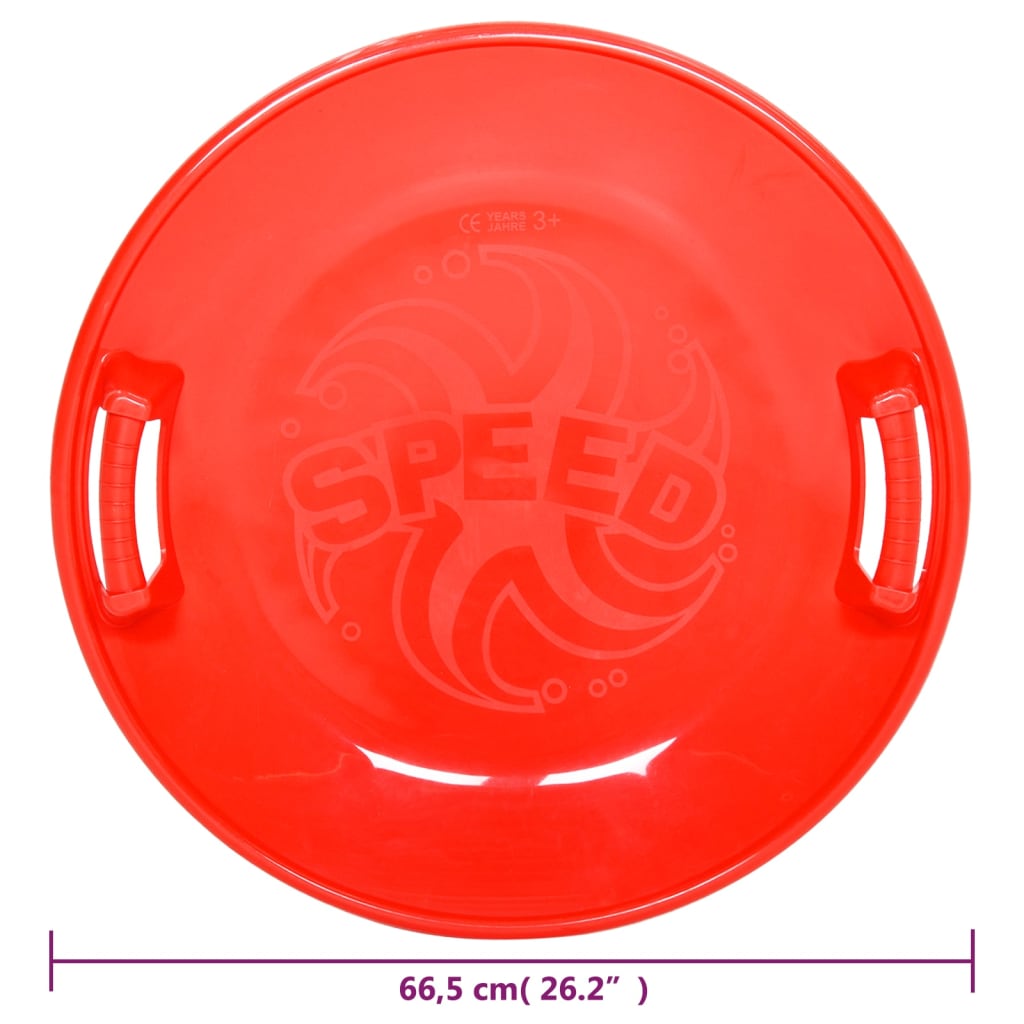 Rundschlitten Rot 66,5 cm PP - Pazzar.ch