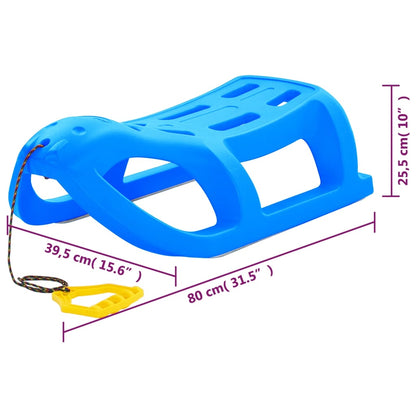 Schlitten Blau 80x39,5x25,5 cm Polypropylen - Pazzar.ch