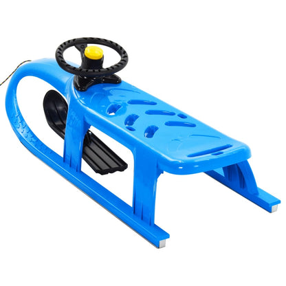 Schlitten mit Lenkrad Blau 102,5x40x23 cm Polypropylen - Pazzar.ch