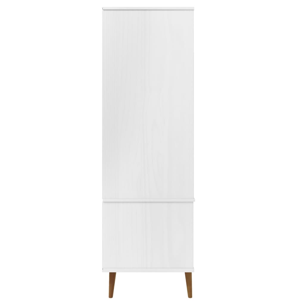 Kleiderschrank MOLDE Weiß 90x55x175 cm Massivholz Kiefer - Pazzar.ch