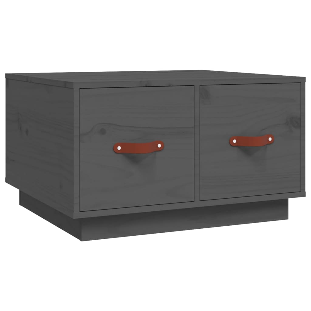 Couchtisch Grau 60x53x35 cm Massivholz Kiefer - Pazzar.ch