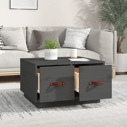 Couchtisch Grau 60x53x35 cm Massivholz Kiefer - Pazzar.ch