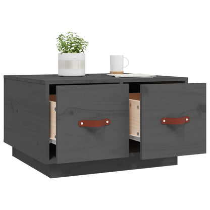 Couchtisch Grau 60x53x35 cm Massivholz Kiefer - Pazzar.ch