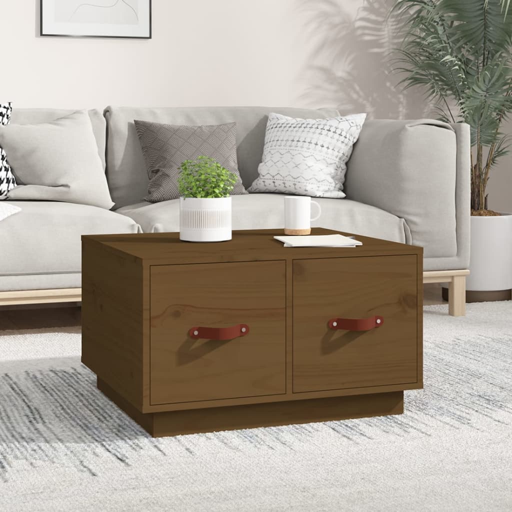 Couchtisch Honigbraun 60x53x35 cm Massivholz Kiefer - Pazzar.ch