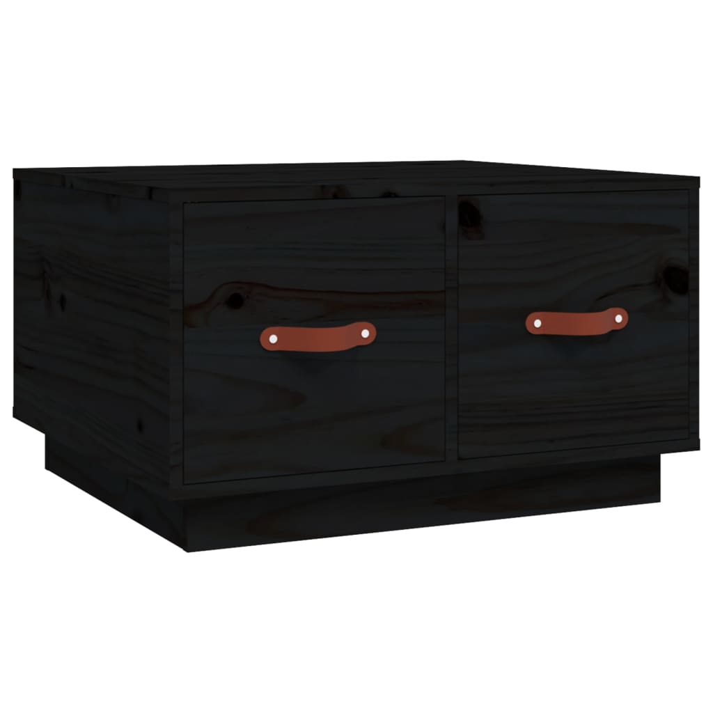 Couchtisch Schwarz 60x53x35 cm Massivholz Kiefer - Pazzar.ch