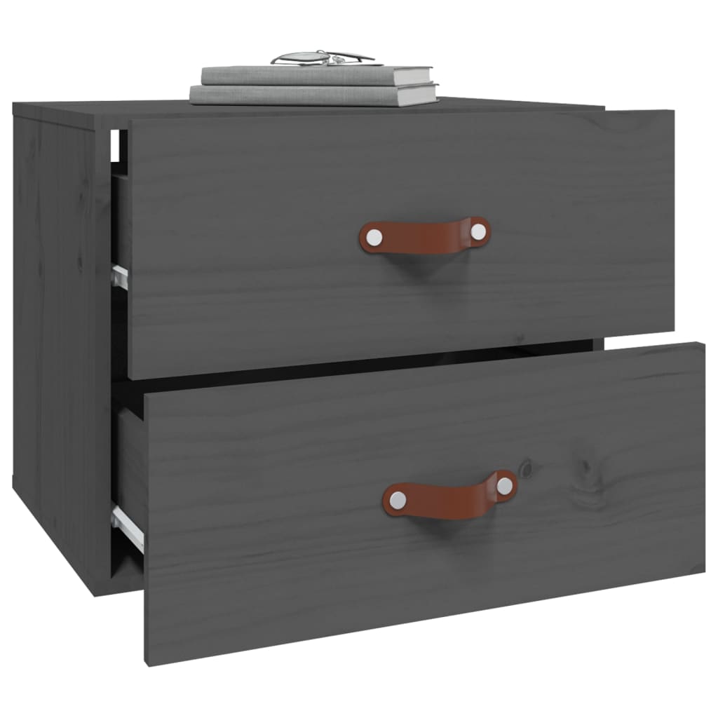 Wand-Nachttische 2 Stk. Grau 50x36x40 cm - Pazzar.ch
