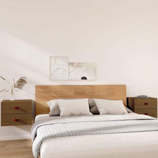 Wand-Nachttische 2 Stk. Honigbraun 50x36x40 cm - Pazzar.ch