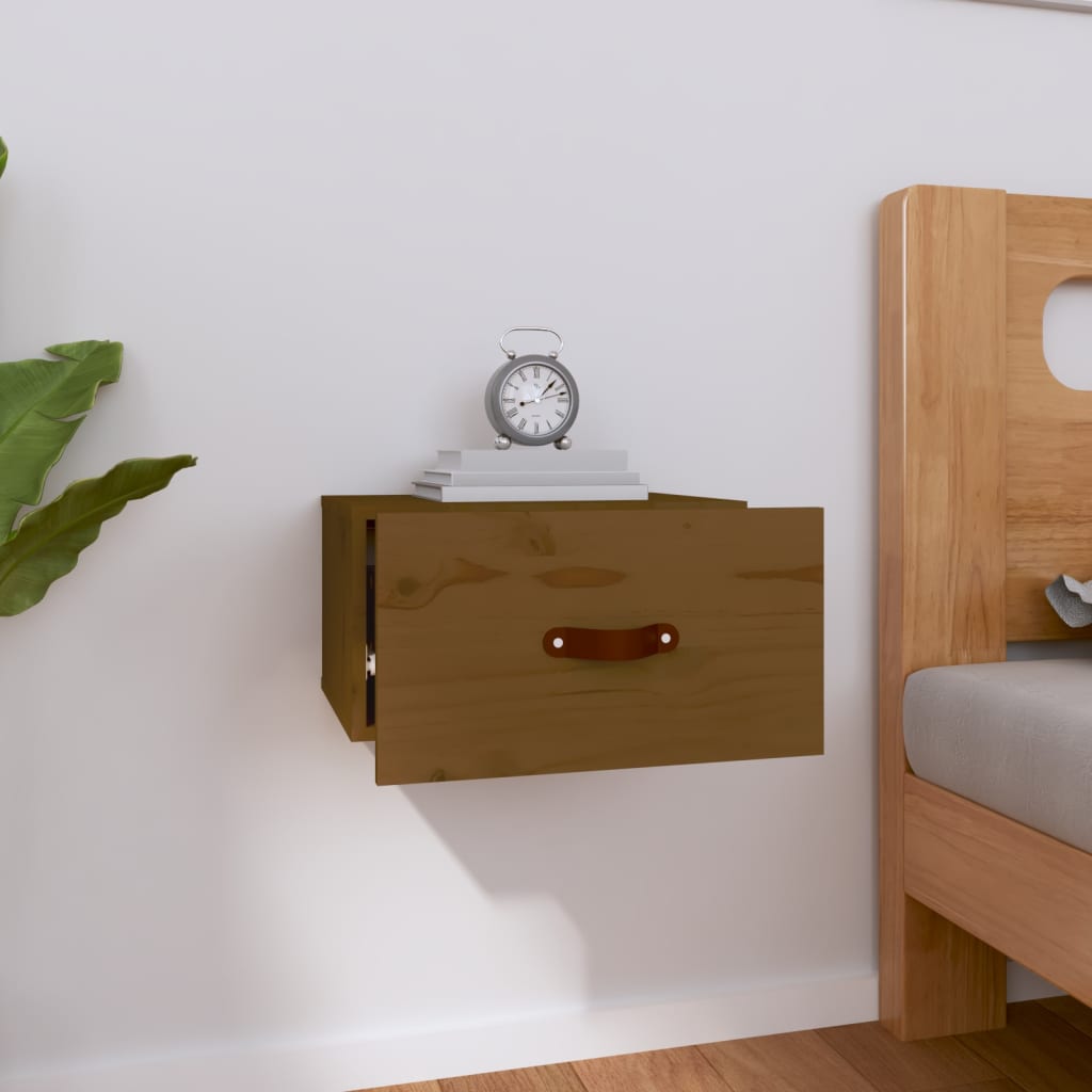 Wand-Nachttisch Honigbraun 40x29,5x22 cm - Pazzar.ch