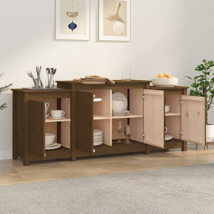 Sideboard Honigbraun 164x37x68 cm Massivholz Kiefer - Pazzar.ch