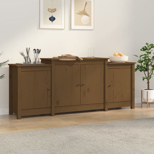 Sideboard Honigbraun 164x37x68 cm Massivholz Kiefer - Pazzar.ch