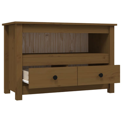 TV-Schrank Honigbraun 79x35x52 cm Massivholz Kiefer - Pazzar.ch