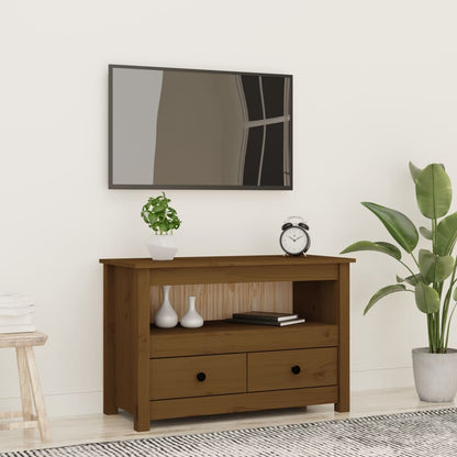 TV-Schrank Honigbraun 79x35x52 cm Massivholz Kiefer - Pazzar.ch