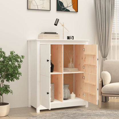 Sideboard Weiß 83x41,5x100 cm Massivholz Kiefer - Pazzar.ch