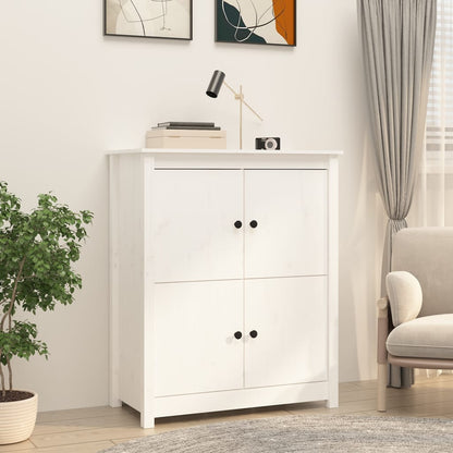 Sideboard Weiß 83x41,5x100 cm Massivholz Kiefer - Pazzar.ch
