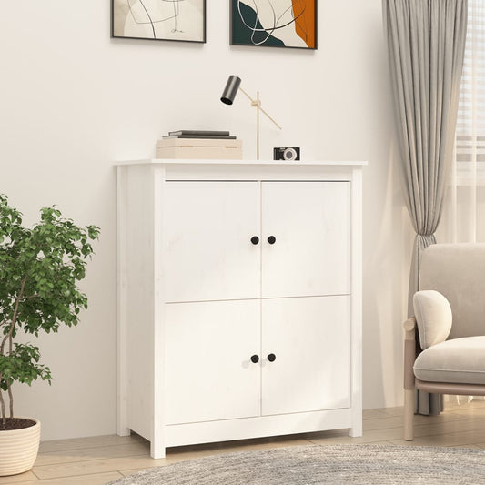 Sideboard Weiß 83x41,5x100 cm Massivholz Kiefer - Pazzar.ch