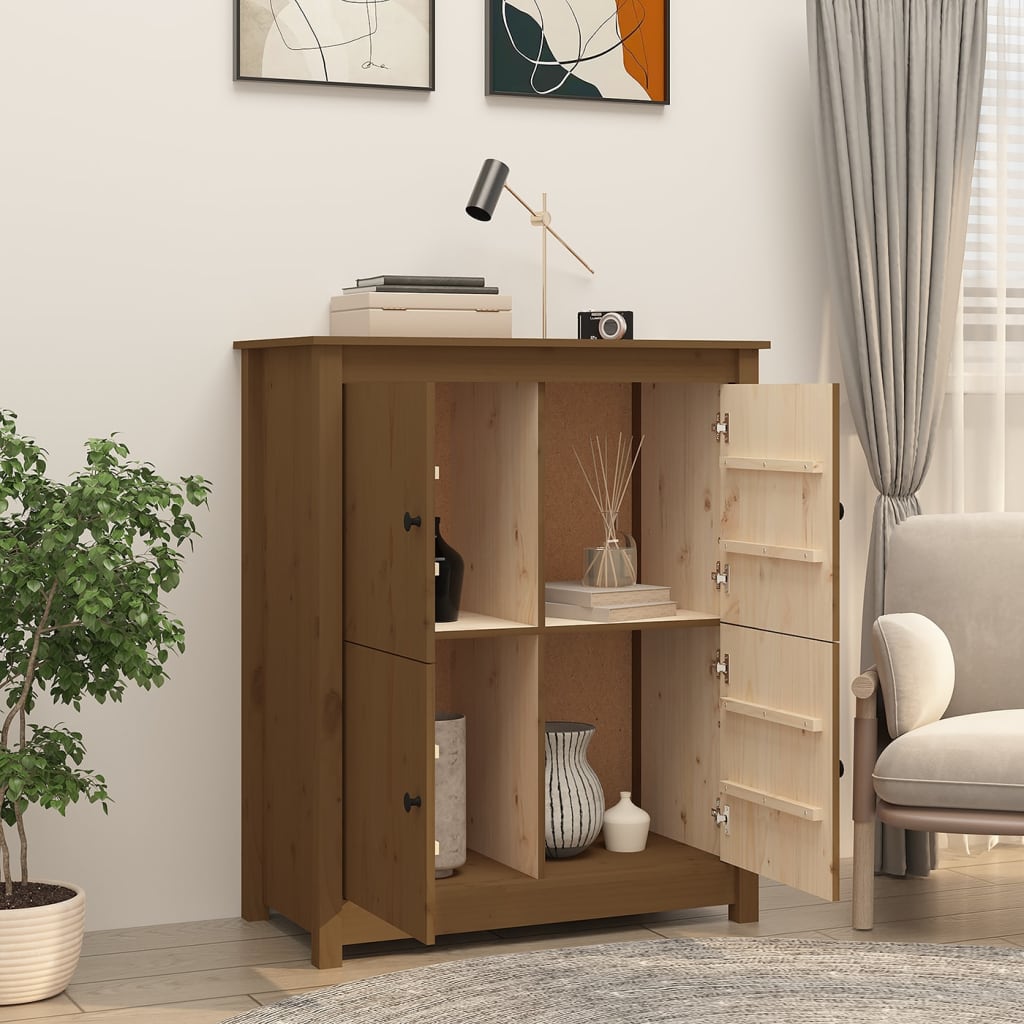 Sideboard Honigbraun 83x41,5x100 cm Massivholz Kiefer - Pazzar.ch