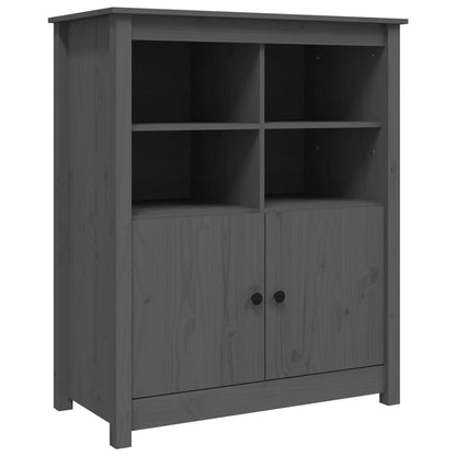 Sideboard Grau 83x41,5x100 cm Massivholz Kiefer - Pazzar.ch