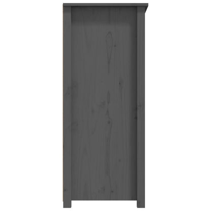 Sideboard Grau 83x41,5x100 cm Massivholz Kiefer - Pazzar.ch