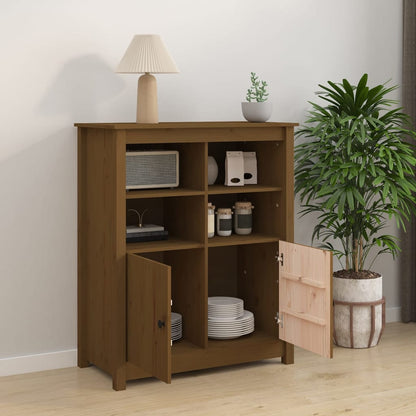 Sideboard Honigbraun 83x41,5x100 cm Massivholz Kiefer - Pazzar.ch