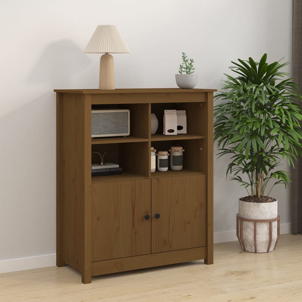 Sideboard Honigbraun 83x41,5x100 cm Massivholz Kiefer - Pazzar.ch